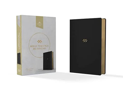 RVR 1960 Biblia Temática de Estudio, Negro Símil Piel
