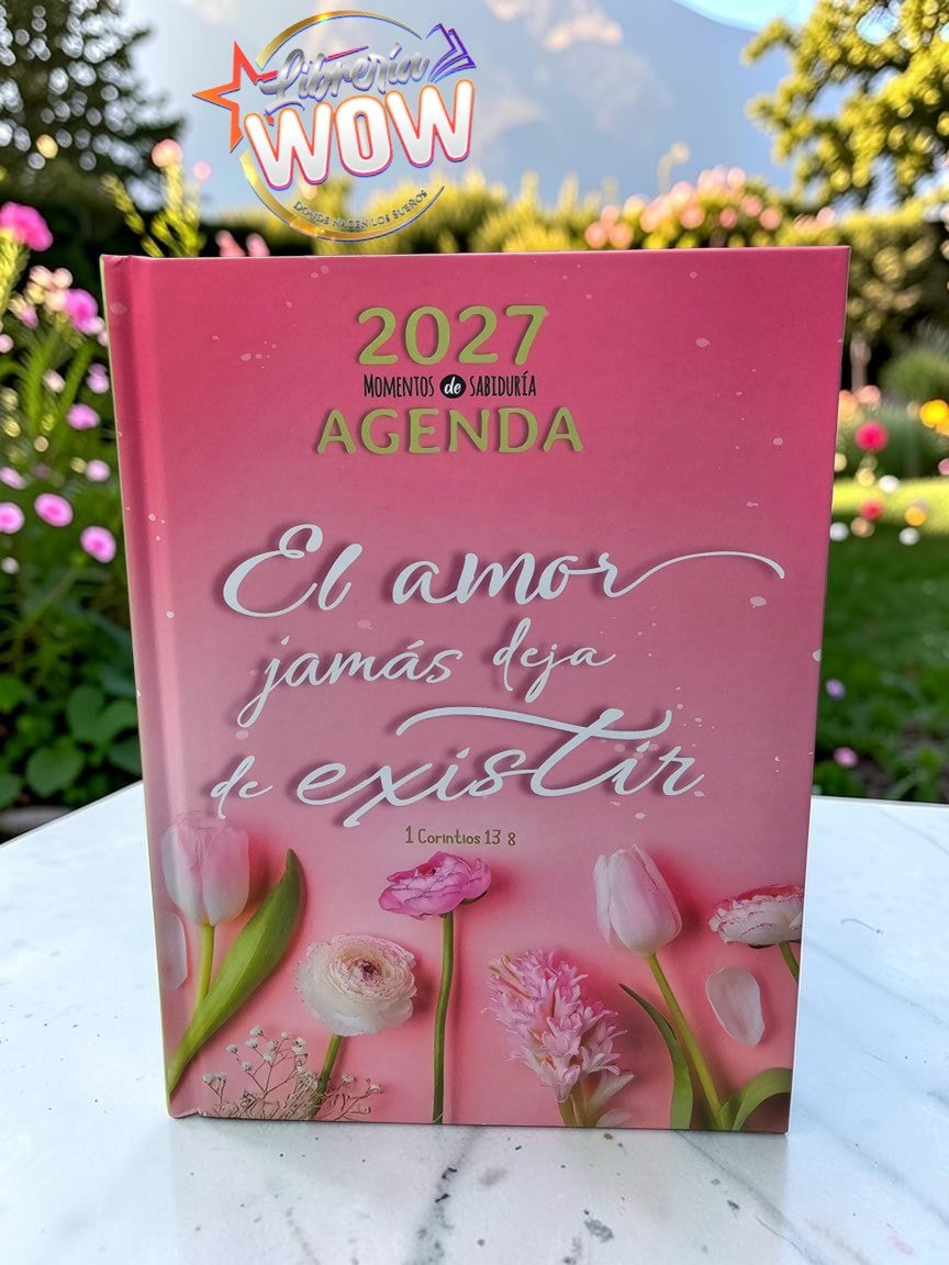 Agenda 2027 Momentos de Sabiduría - Diseño Floral Rosa
