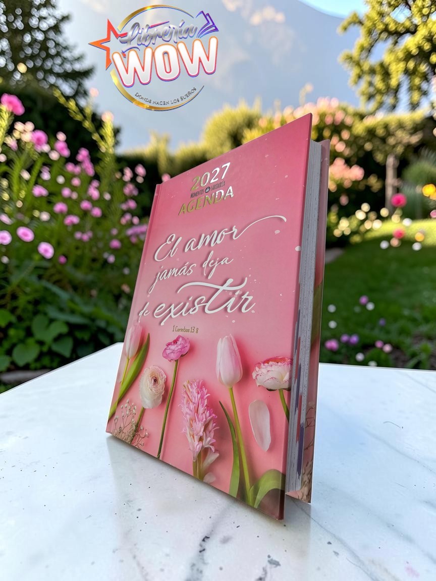 Agenda 2027 Momentos de Sabiduría - Diseño Floral Rosa