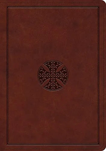 Biblia ESV Journaling Interleaved, TruTone Caoba, Diseño Cruz Mosaico