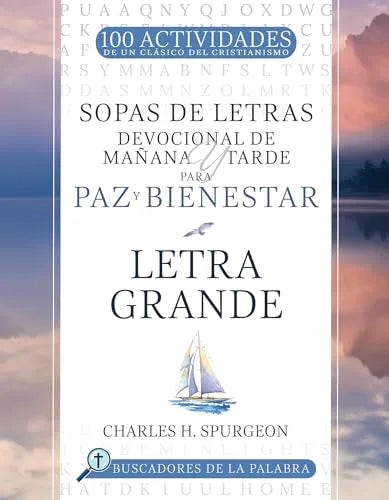 Portada del libro devocional Sopas de Letras para Paz y Bienestar en letra grande