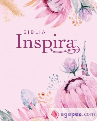 Biblia Inspira NTV con encuadernación SentiPiel en diseño Primaveral y letra grande