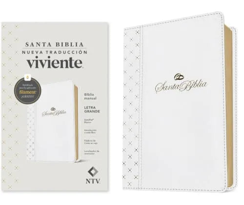 Biblia NTV de color blanco con letra grande