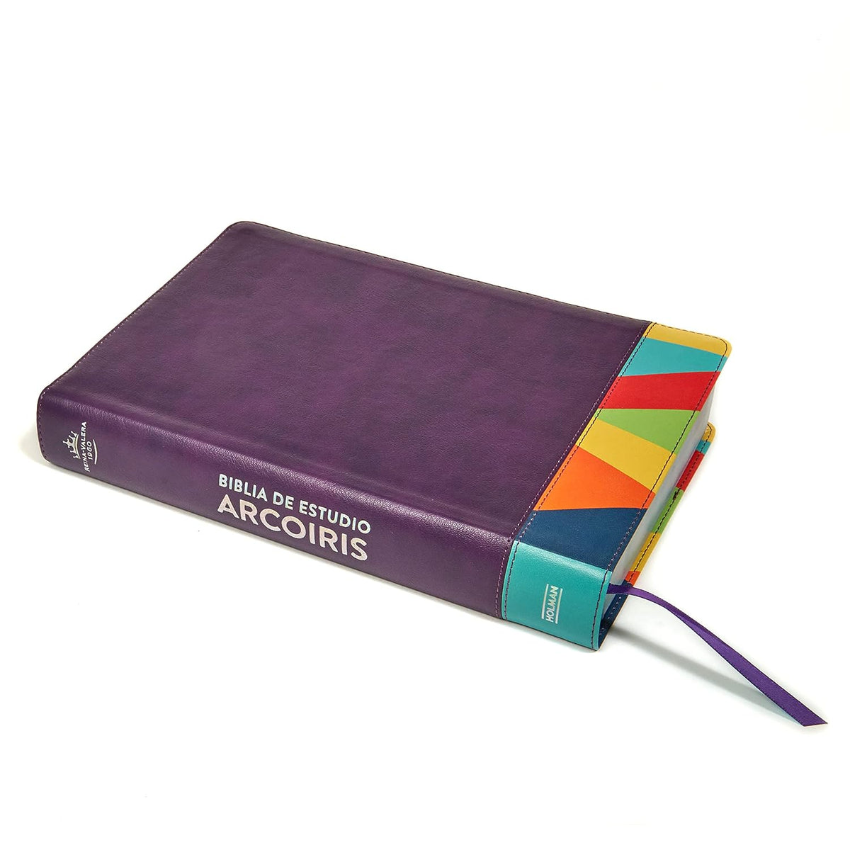Biblia de Estudio Arcoíris, RVR60 morado/multicolor