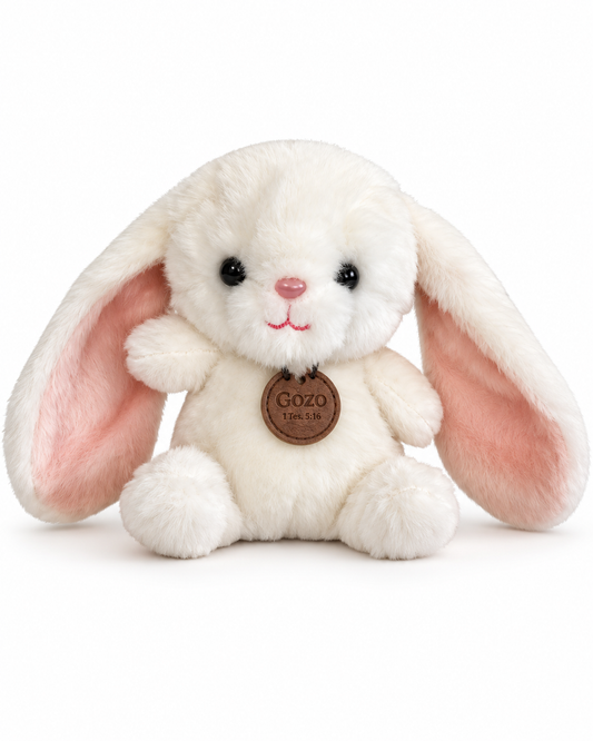 Conejo Peluche con fragancia y texto bíblico