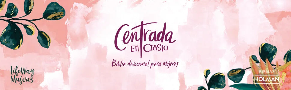Biblia devocional RVR1960 Centrada en Cristo en tapa dura color granada para mujeres