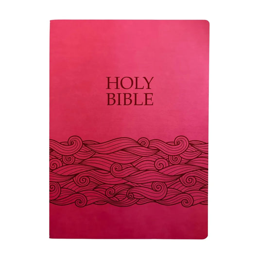 Biblia KJV Letra Grande, Diseño Wave, Ultrasuave Berry (Whitaker House)
