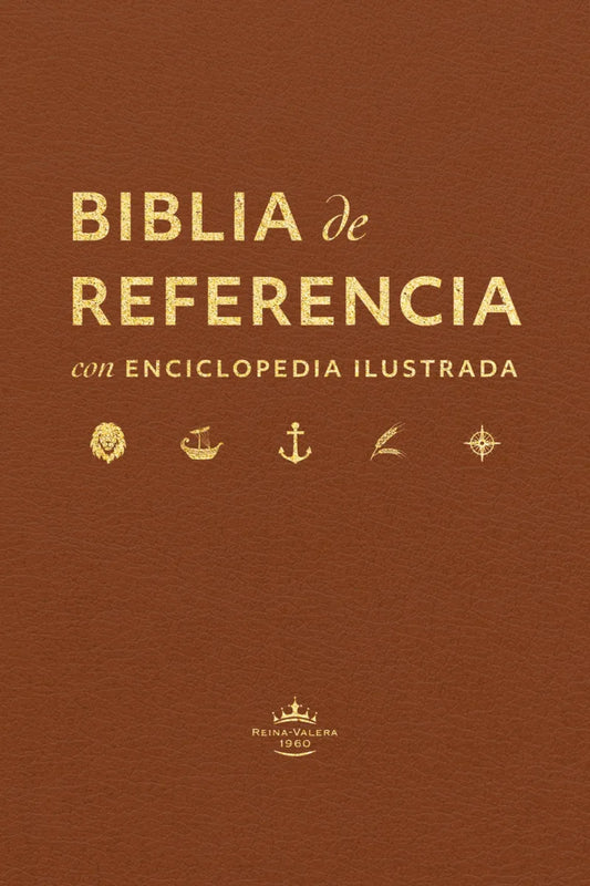 Biblia de referencia con cubierta color marrón, Editorial Patmos