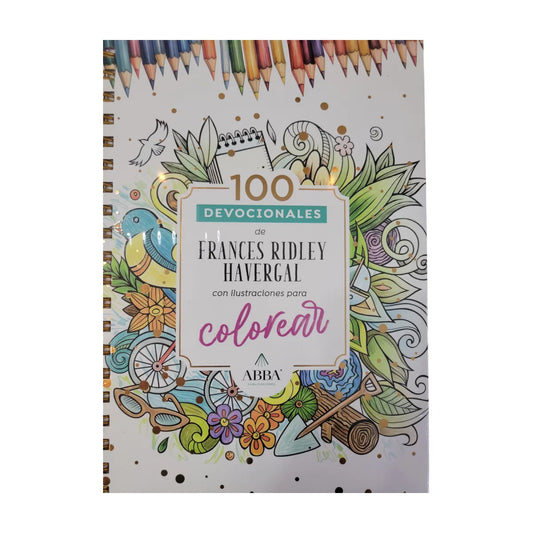 Portada del libro 100 devocionales para colorear