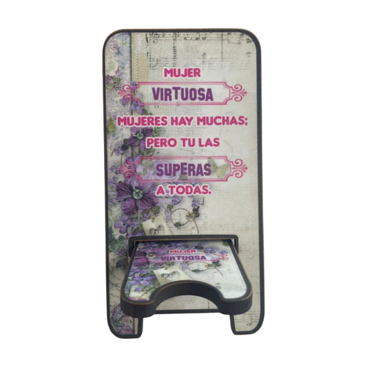 Porta celular con diseño Mujer Virtuosa 2