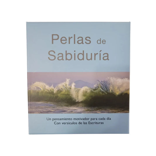 Libro devocional Perlas de Sabiduría de Ansel Grün, tapa dura color azul claro