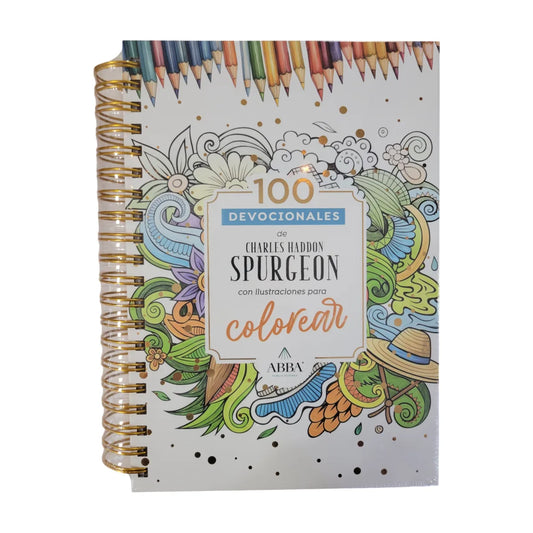 Portada del libro 100 devocionales para colorear