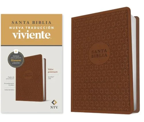 Biblia Valor Prémium NTV con Filament (SentiPiel, Café)